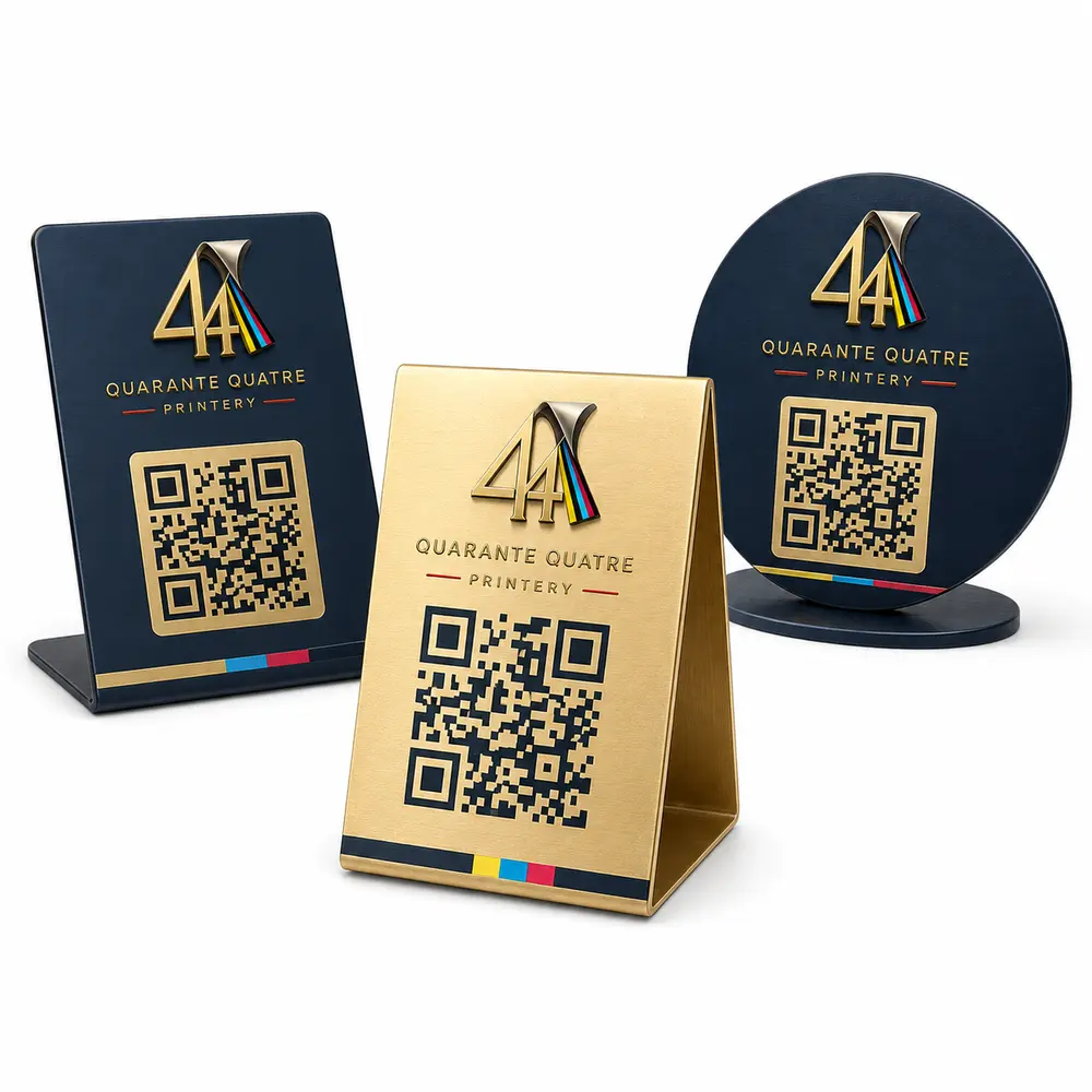 Metal QR kod menü üretimi ve baskısı